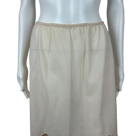 Vintage 60s Half Slip Women's Large Cream Brown Inset Lace Emilio Pucci For Form - Picture 3 of 10